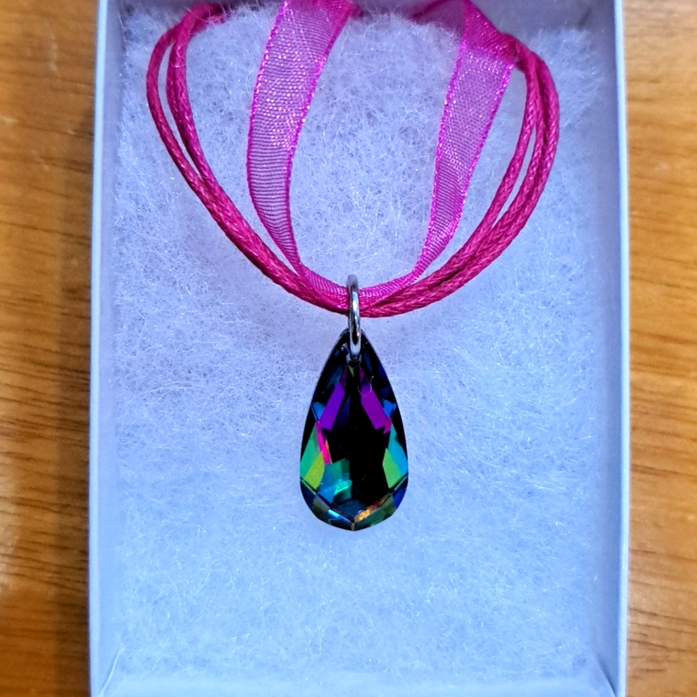 🔥CLEARANCE! Enchanted Sunset Crystal Marquise Necklace